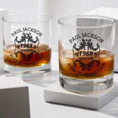  Verjaardagsnaam & Jaar Verouderd tot in de perfec Whisky Glas