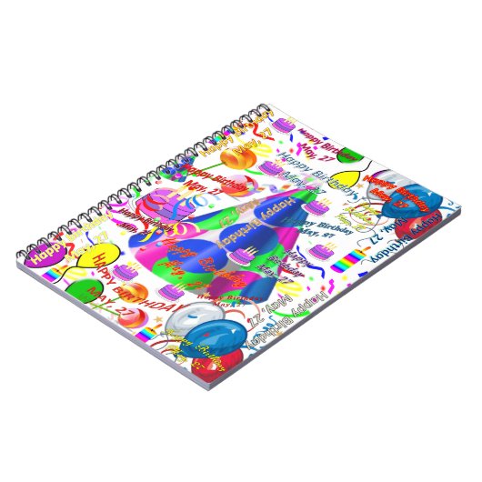 Verjaardagsnotitieboek 27 mei notitieboek (Linkerzijde)