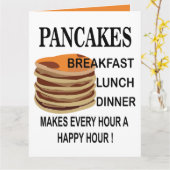 Verjaardagsontbijt Pannenkoeken Pannenkoek Groet Kaart (Gele Bloem)
