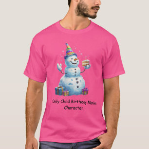 Verjaardagsontwerp Hoofdpersonage Alleen Kind T-shirt