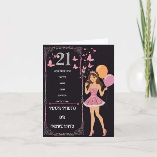 Verjaardagsontwerp met gepersonaliseerde foto-opti (Voorkant)