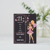 Verjaardagsontwerp met gepersonaliseerde foto-opti aankondigingskaart (Staand voorkant)