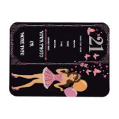 Verjaardagsontwerp met gepersonaliseerde foto-opti magneet (Horizontaal)