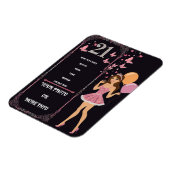 Verjaardagsontwerp met gepersonaliseerde foto-opti magneet (Linkerzijde)