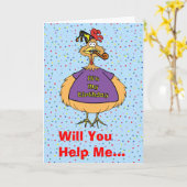 Verjaardagspak Kip Kaart (Gele Bloem)