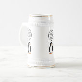 Verjaardagspak praten Ms. Penguin gepersonaliseerd Bierpul (Voorkant links)