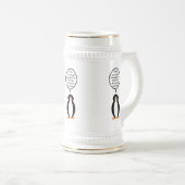 Verjaardagspak praten Ms. Penguin gepersonaliseerd Bierpul (Voorkant rechts)