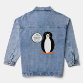 Verjaardagspak praten Ms. Penguin gepersonaliseerd Denim Jacket (Achterkant)