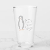 Verjaardagspak praten Ms. Penguin gepersonaliseerd Glas (Achterkant)
