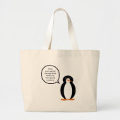 Verjaardagspak praten Ms. Penguin gepersonaliseerd Grote Tote Bag (Voorkant)