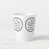 Verjaardagspak praten Ms. Penguin gepersonaliseerd Latte Mok (Voorkant)