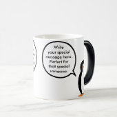 Verjaardagspak praten Ms. Penguin gepersonaliseerd Magische Mok (Voorkant rechts)