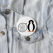Verjaardagspak praten Ms. Penguin gepersonaliseerd Ronde Button 7,6 Cm (In situ)