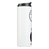 Verjaardagspak praten Ms. Penguin gepersonaliseerd Thermosbeker (Gedraaid links)