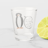 Verjaardagspak Praten Ms. Penguin Shot Glas (Achterkant)