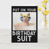 VERJAARDAGSPAK SFYNX HAARLOZE KAT GRAPPIGE KAART (Gele Bloem)