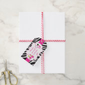 verjaardagspamper van Zebra Cadeaulabel (Met Touw)