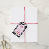 verjaardagspamper van Zebra Cadeaulabel (Met Touw)
