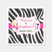 verjaardagspamper van Zebra Servet (Voorkant)