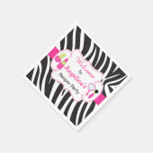 verjaardagspamper van Zebra Servet (Hoek)