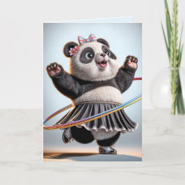 Verjaardagspanda met Hula Hoop Kaart