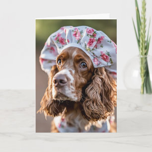 Verjaardagspaniël Dragen Douche Pet Kaart