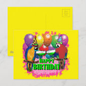 VERJAARDAGSPAPEGAAIEN BRIEFKAART (Voorkant / Achterkant)