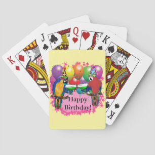VERJAARDAGSPAPEGAAIEN POKERKAARTEN