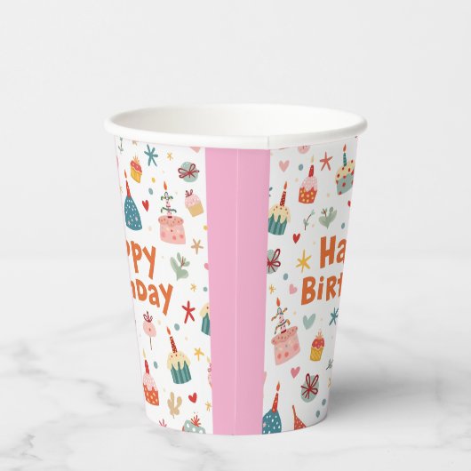 verjaardagspapier beker (Rechts)