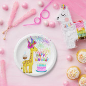 Verjaardagspapier Borden, Giraffe Papieren Bordje (Feest)
