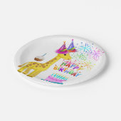 Verjaardagspapier Borden, Giraffe Papieren Bordje (Gekanteld)