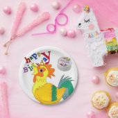 Verjaardagspapier Borden, Haan Papieren Bordje (Feest)