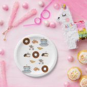 Verjaardagspapier Borden, Koffiedonuts Papieren Bordje (Feest)