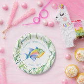 Verjaardagspapier Borden onder het Zee Tropical Fi Papieren Bordje (Feest)