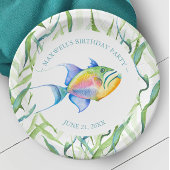 Verjaardagspapier Borden onder het Zee Tropical Fi Papieren Bordje
