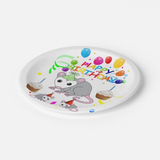 Verjaardagspapier Borden, Possum Papier Bord (Gekanteld)