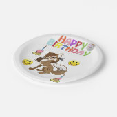 Verjaardagspapier Borden, Wolf Papieren Bordje (Gekanteld)