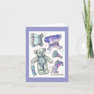 Verjaardagspapier Doll Teddy Kaart