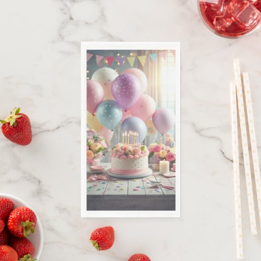 Verjaardagspapier Gastenhanddoeken Servet (Insitu)