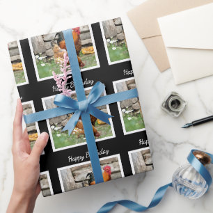Verjaardagspapier / Kippen op de boerderij Cadeaupapier