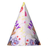 Verjaardagspapier Party Pet Happy Cats Celebration Feesthoedjes (Achterkant)