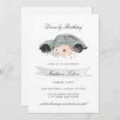 Verjaardagsparade Drive door Waterverf Beetle Flor Kaart (Voorkant / Achterkant)