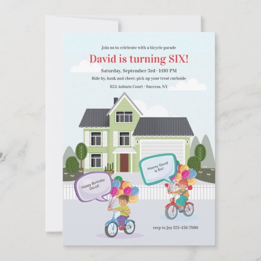 Verjaardagsparade Kaart (Voorkant)