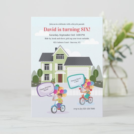 Verjaardagsparade Kaart (Staand voorkant)