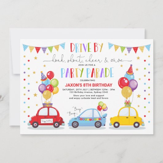 Verjaardagsparade Quarantine Boy Kaart (Voorkant)