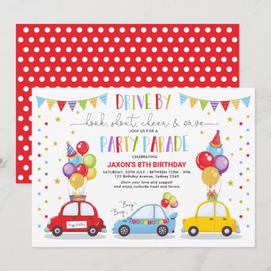 Verjaardagsparade Quarantine Boy Kaart (Voorkant / Achterkant)