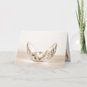 Verjaardagsparel in oesterschelp kaart