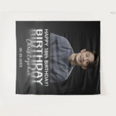 Verjaardagspartij Aangepaste foto Neon licht elke  Wandkleed (Voorkant (horizontaal))