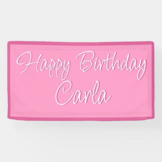 Verjaardagspartij Banner Decoratie - Aangepaste Na (Horizontaal)