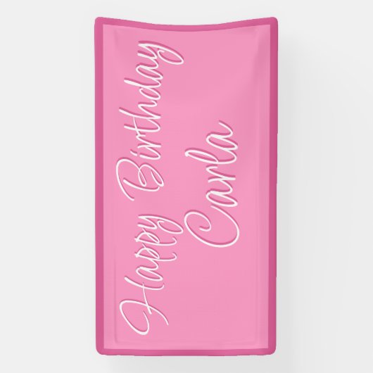 Verjaardagspartij Banner Decoratie - Aangepaste Na (Verticaal)